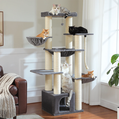 Arbre à chat xl Maine Coon gris foncé