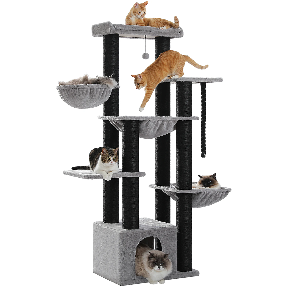 Arbre à chat xl Maine Coon gris clair