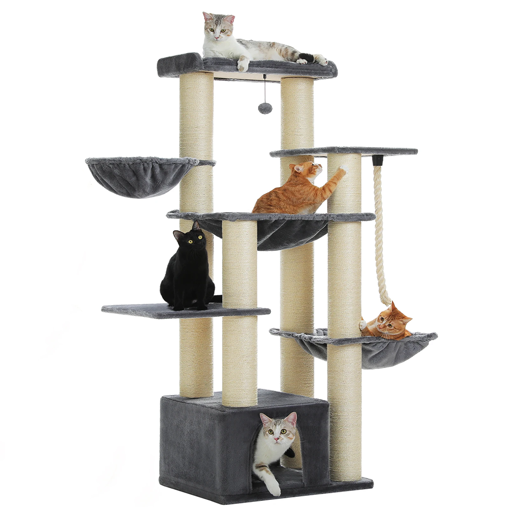 Arbre à chat xl Maine Coon gris foncé