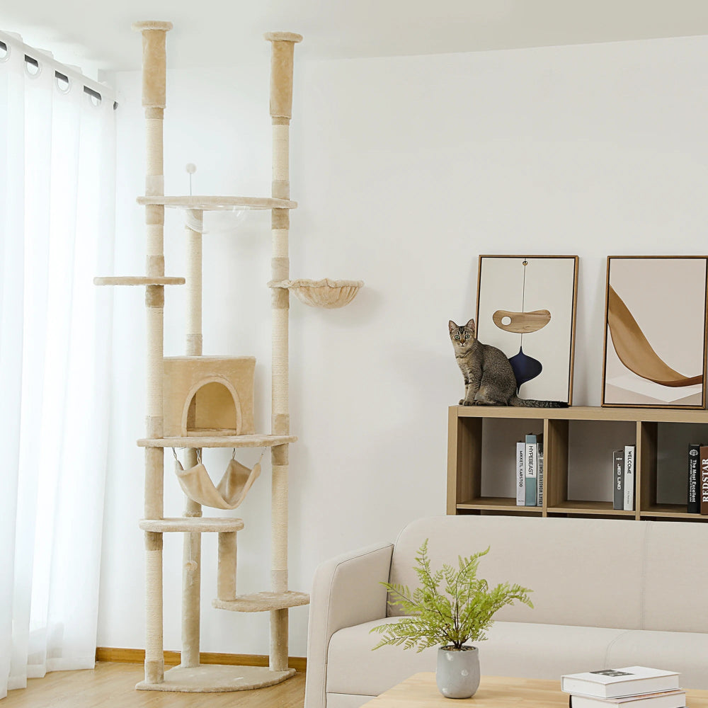Arbre à chat design escalade beige