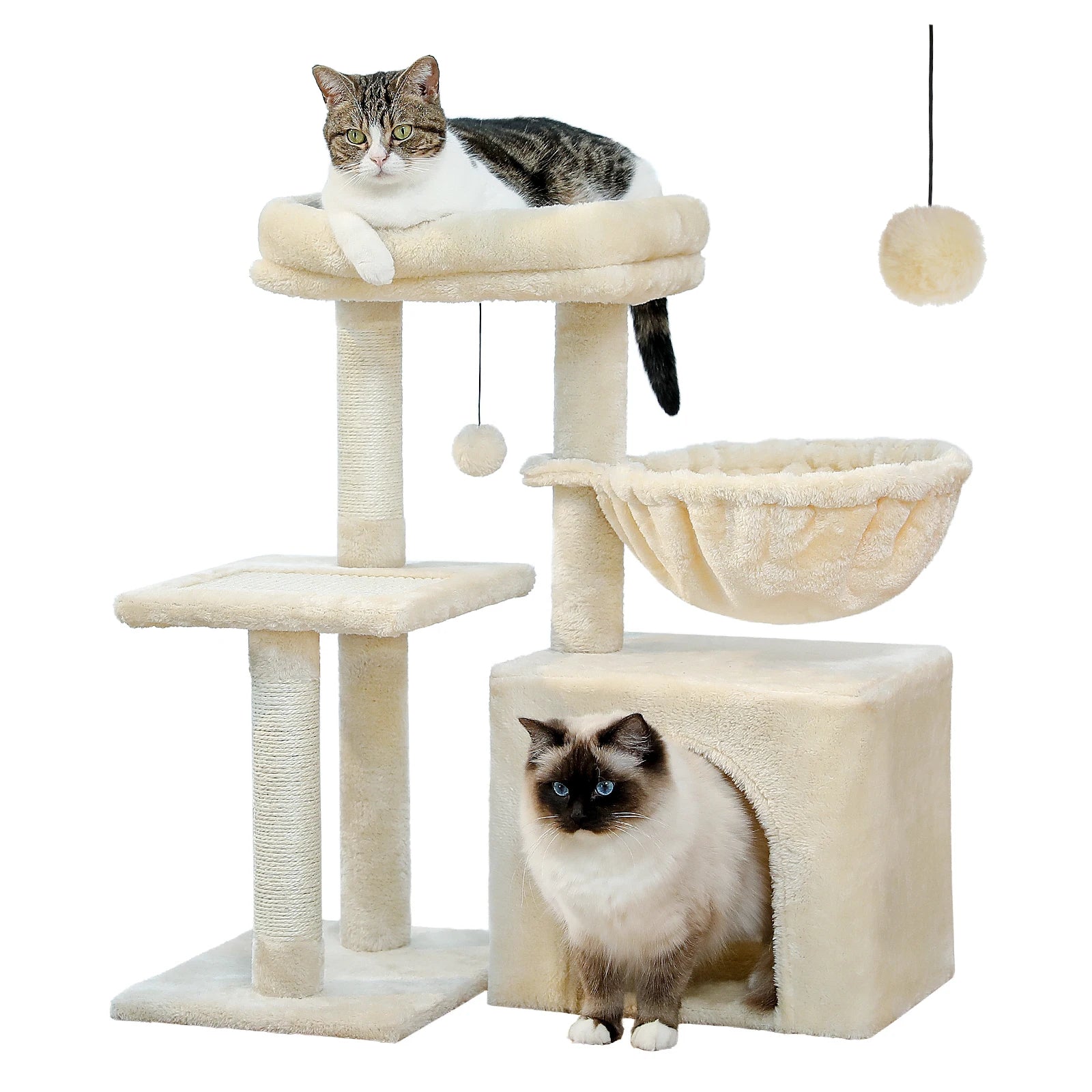 Arbre à chat design petite taille beige