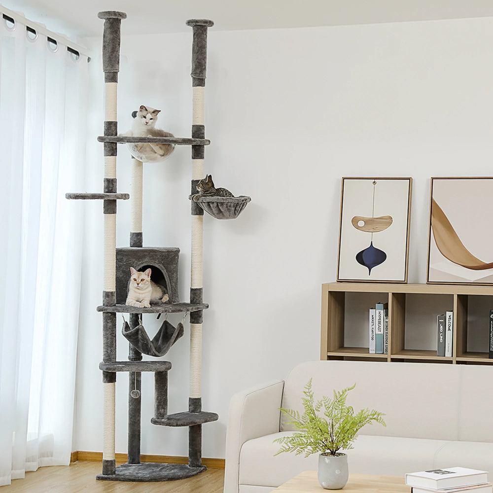 Arbre à chat design escalade gris