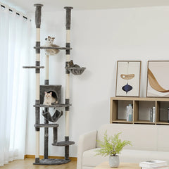 Arbre à chat design escalade gris