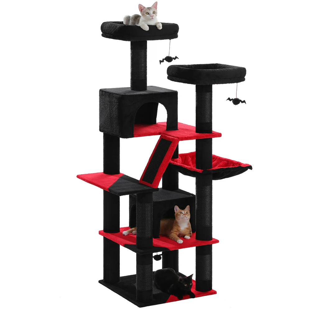 Arbre à chat xl grands félins noir