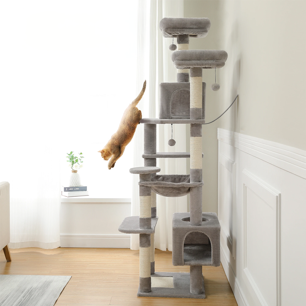 Arbre à chat xl multi-confort gris clair