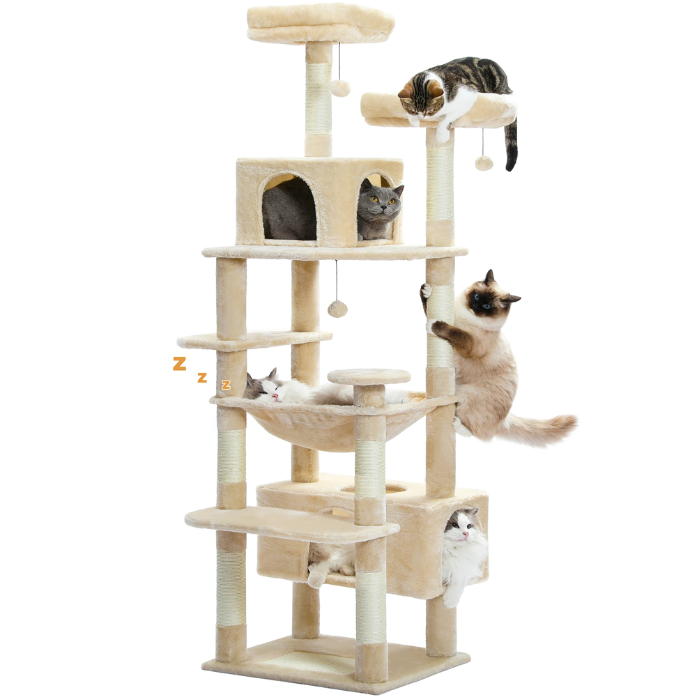 Arbre à chat xl multi-confort beige