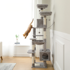 Arbre à chat xl multi-confort gris clair