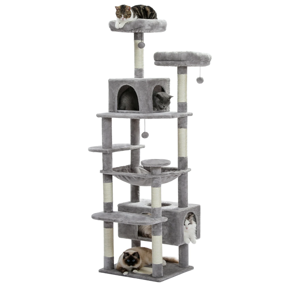 Arbre à chat xl multi-confort gris clair