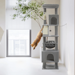 Arbre à chat xl simple gris clair